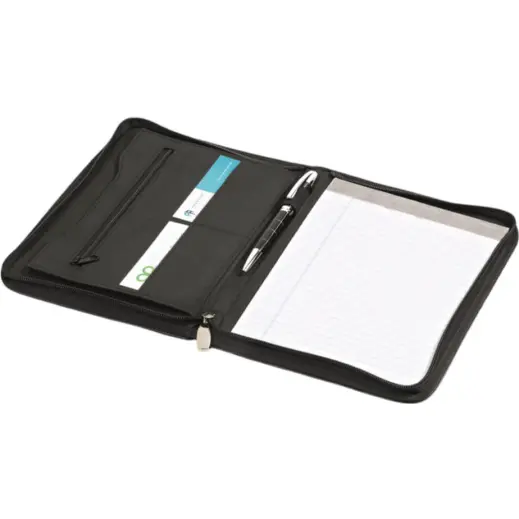 Altitude Benchmark A5 Zip-Around Folder Black Open